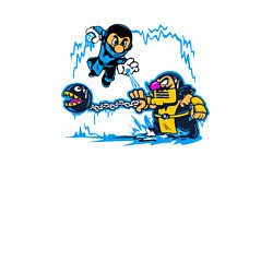 Свитшот хлопковый мужской Скорпион против Саб-зиро, цвет: белый — фото 2