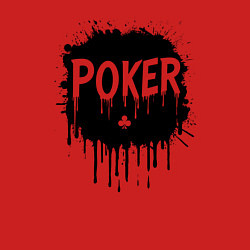 Свитшот хлопковый мужской Покер с каплями краски, цвет: красный — фото 2