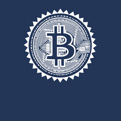 Свитшот хлопковый мужской Биткоин цифровой, цвет: тёмно-синий — фото 2