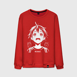 Свитшот хлопковый мужской Ничоси аниме, цвет: красный