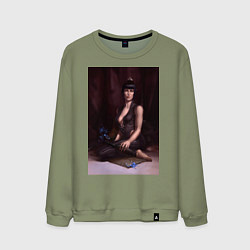 Свитшот хлопковый мужской Фанарт персонажа Шэдоухарт из игры Baldurs Gate 3, цвет: авокадо