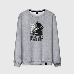 Свитшот хлопковый мужской Handmade rabbit, цвет: меланж