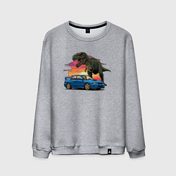 Мужской свитшот Субару и динозавр