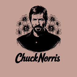 Свитшот хлопковый мужской Чак Норрис в цветах, цвет: пыльно-розовый — фото 2