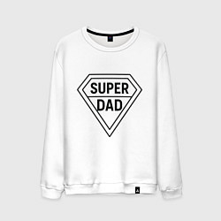 Свитшот хлопковый мужской Superdad, цвет: белый