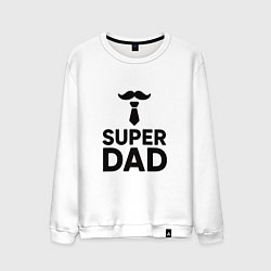 Свитшот хлопковый мужской Superdad, цвет: белый