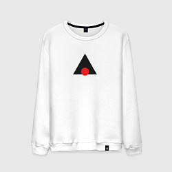 Свитшот хлопковый мужской Минимализм: геометрия, цвет: белый
