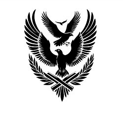 Свитшот хлопковый мужской Три летящих птицы, цвет: белый — фото 2