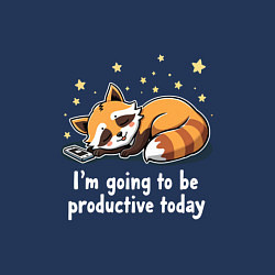 Свитшот хлопковый мужской Очень продуктивный енот, цвет: тёмно-синий — фото 2