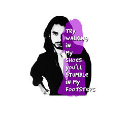 Свитшот хлопковый мужской Dave Gahan Depeche Mode - Walking In My Shoes, цвет: белый — фото 2