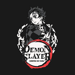 Свитшот хлопковый мужской Тандзиро кун, цвет: черный — фото 2