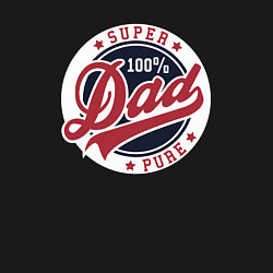 Свитшот хлопковый мужской Стопроцентный папа, цвет: черный — фото 2