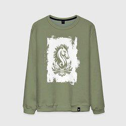 Мужской свитшот Белый жеребец