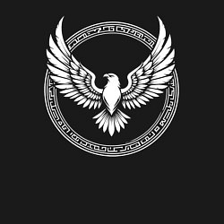 Свитшот хлопковый мужской Орел стилизованый круг, цвет: черный — фото 2