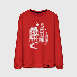 Свитшот хлопковый мужской Величие Италии, цвет: красный