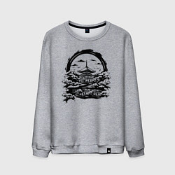 Свитшот хлопковый мужской Японская пагода, цвет: меланж