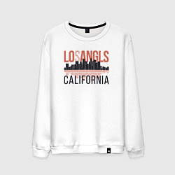 Свитшот хлопковый мужской California - Los Angeles, цвет: белый
