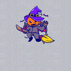 Свитшот хлопковый мужской Полёт ведьмы, цвет: меланж — фото 2