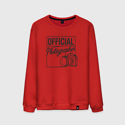 Свитшот хлопковый мужской Официальный фотограф, цвет: красный