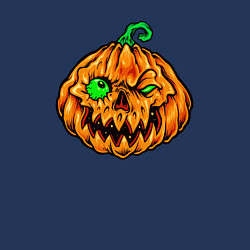 Свитшот хлопковый мужской Тыква на хэллоуин, цвет: тёмно-синий — фото 2