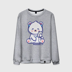 Мужской свитшот Music white bear