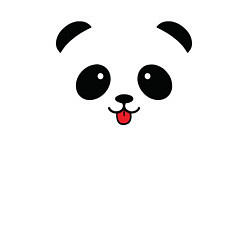 Свитшот хлопковый мужской Весёлая панда, цвет: белый — фото 2