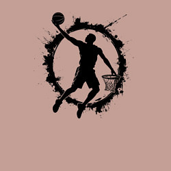 Свитшот хлопковый мужской Данк в круге, цвет: пыльно-розовый — фото 2