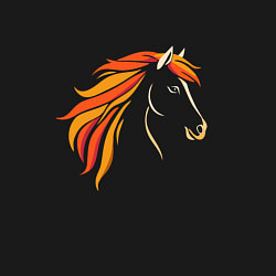 Свитшот хлопковый мужской Лошадь огненная, символ года, цвет: черный — фото 2