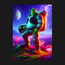 Свитшот хлопковый мужской Космонавт Шрек на похожей планете, цвет: черный — фото 2