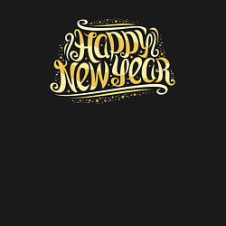 Свитшот хлопковый мужской New year happy, цвет: черный — фото 2