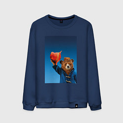 Свитшот хлопковый мужской Паддингтон, цвет: тёмно-синий