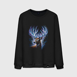 Мужской свитшот Мистический олень с сияющими рогами