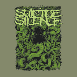 Свитшот хлопковый мужской Suicide Silence, цвет: авокадо — фото 2