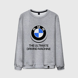 Свитшот хлопковый мужской BMW Driving Machine, цвет: меланж