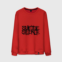 Свитшот хлопковый мужской Suicide Silence, цвет: красный