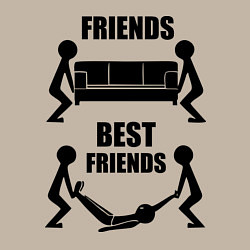 Свитшот хлопковый мужской Best friends, цвет: миндальный — фото 2