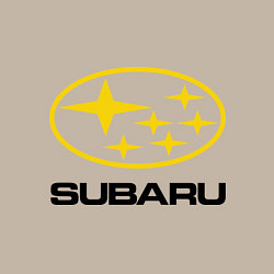 Свитшот хлопковый мужской Subaru Logo, цвет: миндальный — фото 2