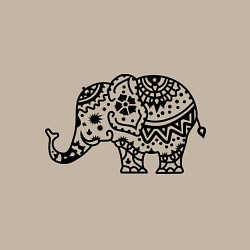 Свитшот хлопковый мужской Слоник узор, цвет: миндальный — фото 2