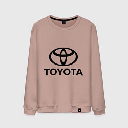 Свитшот хлопковый мужской Toyota Logo, цвет: пыльно-розовый