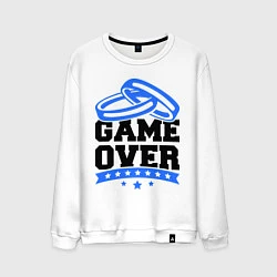 Свитшот хлопковый мужской Game over Свадьба, цвет: белый