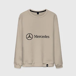 Свитшот хлопковый мужской Mercedes Logo, цвет: миндальный