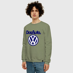 Свитшот хлопковый мужской Volkswagen Das Auto, цвет: авокадо — фото 2