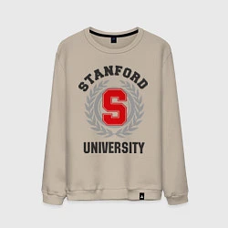 Свитшот хлопковый мужской Stanford University, цвет: миндальный