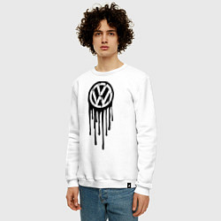 Свитшот хлопковый мужской Volkswagen, цвет: белый — фото 2