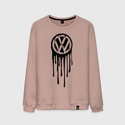 Свитшот хлопковый мужской Volkswagen, цвет: пыльно-розовый