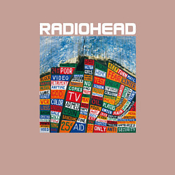 Свитшот хлопковый мужской Radiohead, цвет: пыльно-розовый — фото 2