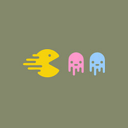 Свитшот хлопковый мужской Pac-Man: Fast Eat, цвет: авокадо — фото 2