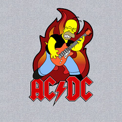 Свитшот хлопковый мужской AC/DC Homer, цвет: меланж — фото 2