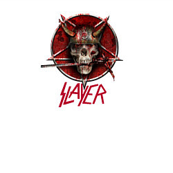 Свитшот хлопковый мужской Slayer skull, цвет: белый — фото 2