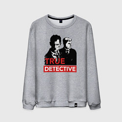 Свитшот хлопковый мужской True Detective, цвет: меланж
